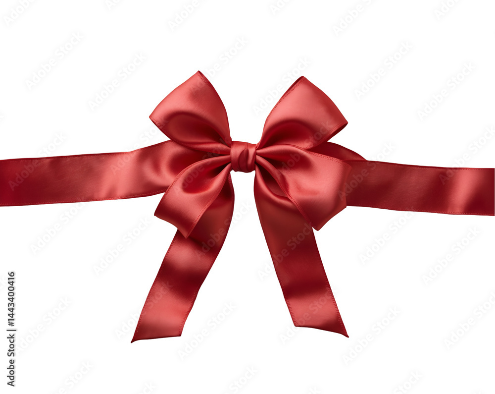 Elegant crimson satin ribbon bow creating a luxurious and festive isolated element ideal for decorations, gifts, and celebratory occasions with vibrant colors Elegant crimson satin ribbon bow creating a luxurious and festive isolated element ideal for decorations, gifts, and celebratory occasions with vibrant colors