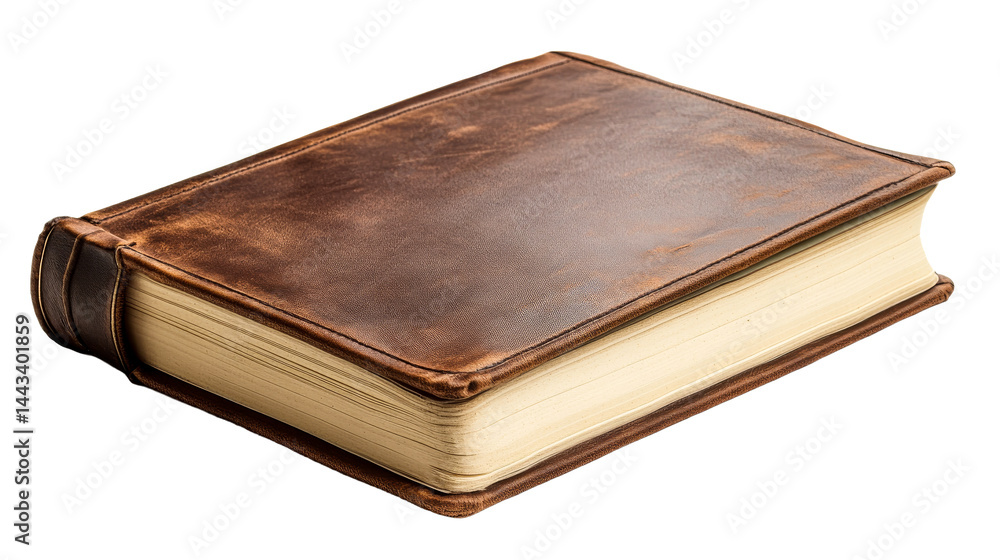 Old leather bound book, cut out transparent Old leather bound book, cut out transparent