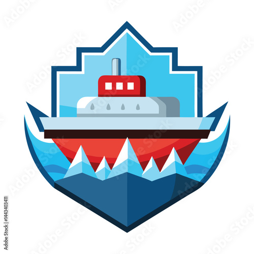Ice breaker icon isolated on white background
