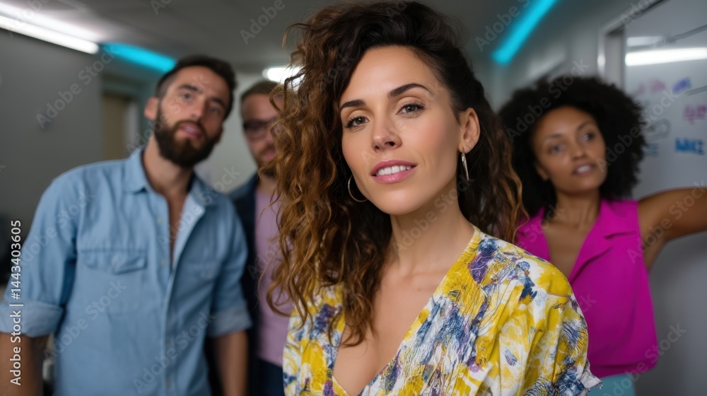 Obraz premium Diverse Group of Young Professionals in a Modern Office or Conference Setting Portrait