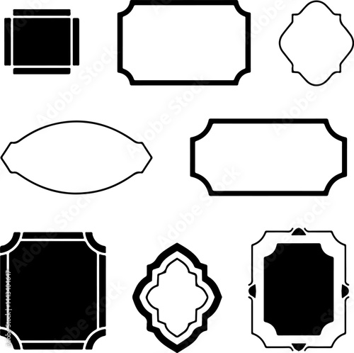 collections of decorative frames vector illustration