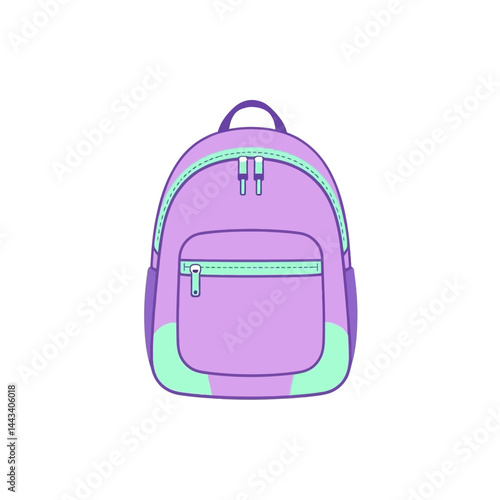 Purple backpack for kids students school travel bag rucksack bookbag knapsack carryon lightweight cute cartoon
