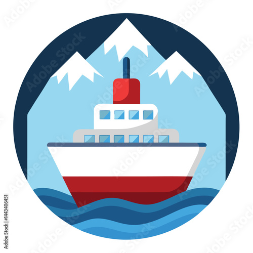 Ice breaker icon isolated on white background