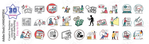 Affiliate Marketing Business services concept illustrations. Set of people vector illustrations in various activities of affiliate marketing programs, make money with affiliate marketing, best affilia