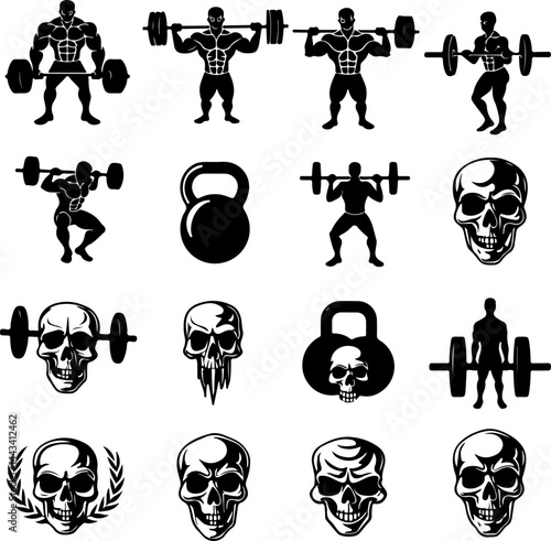 Muscular Bodybuilders with Weights vector bundle