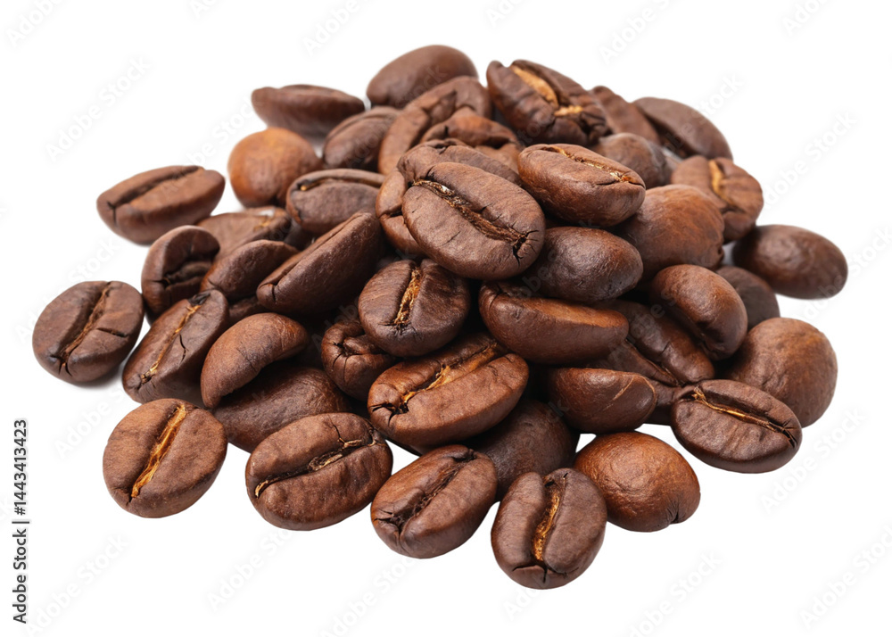 Fototapeta premium coffee beans isolated on white background