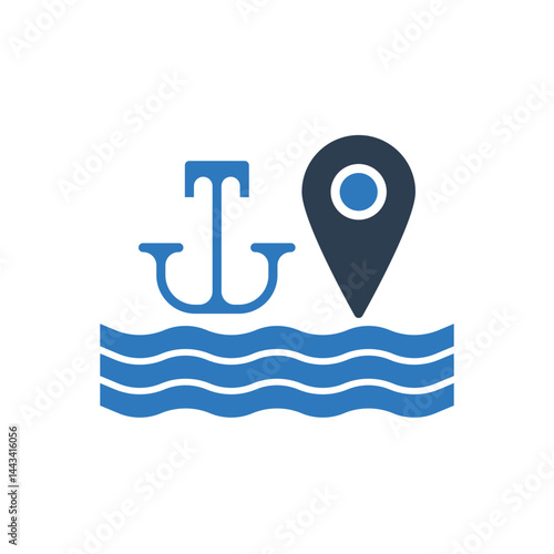 Sea Anchor Location Icon