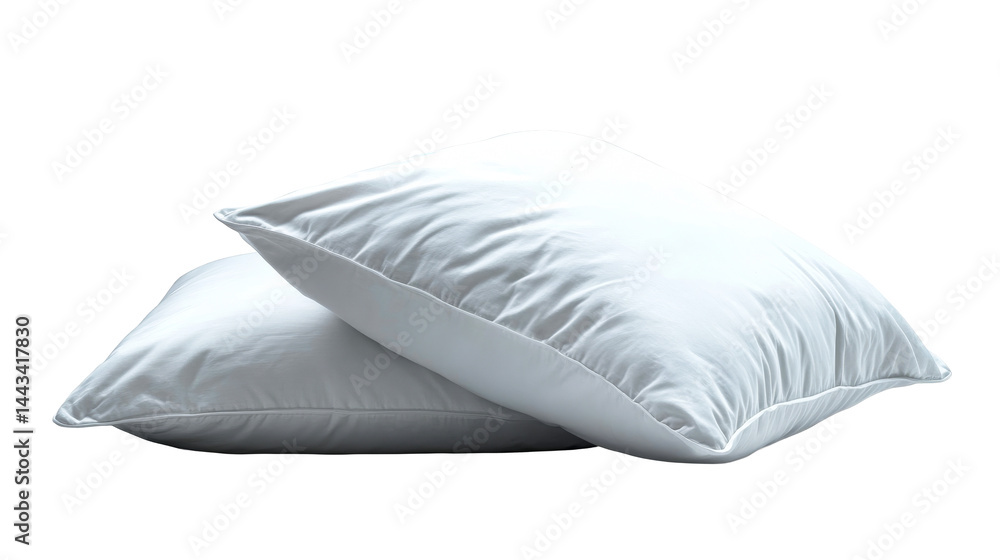 Soft white pillows on a clear background Soft white pillows on a clear background