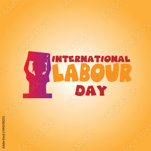 Simple Minimal International labor Day Poster design Illustration and Bold Typography