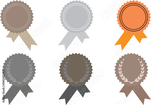 Champion Medal Collection – Vector Gold, Silver, Bronze Awards for Winners and Sports Events.