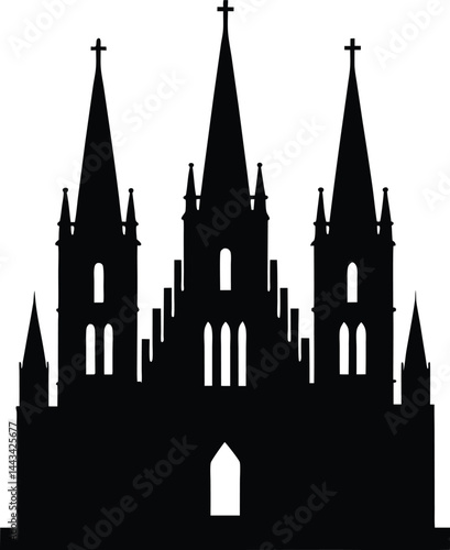 silhouette of the cathedral