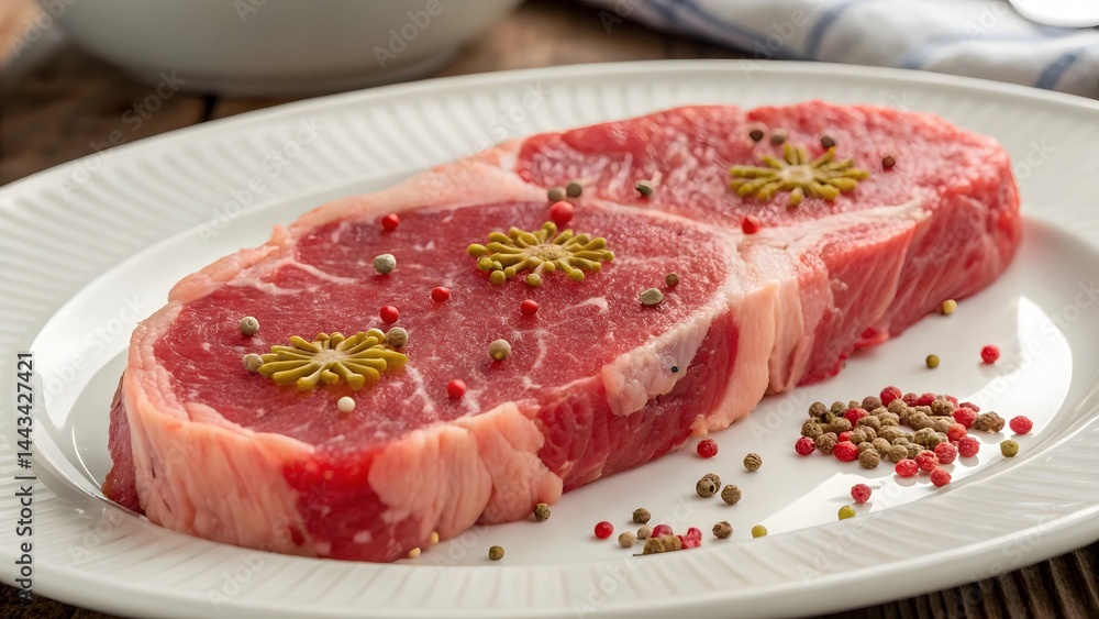Raw Steak with Peppercorns Raw Steak with Peppercorns