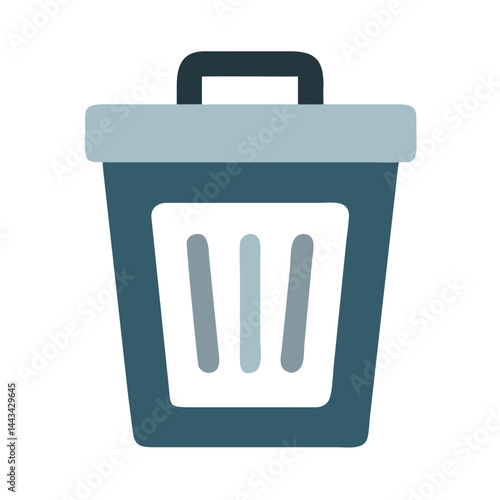Photo Trash Bin Deletion Icon – Image Removal and File Cleanup Symbol for Digital Media Management