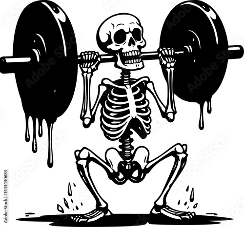  Grim Reaper Gains gym Skull  vector