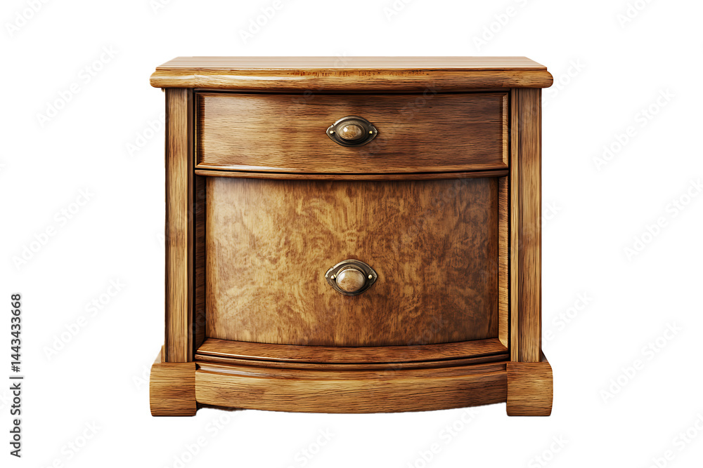 Elegant Wooden Nightstand Two Drawers Classic Design Home Decor Elegant Wooden Nightstand Two Drawers Classic Design Home Decor
