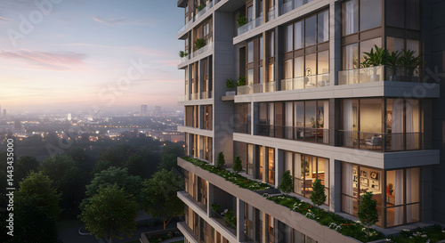 Luxury Living In High Rise Apartment With Stunning City Views At Sunset