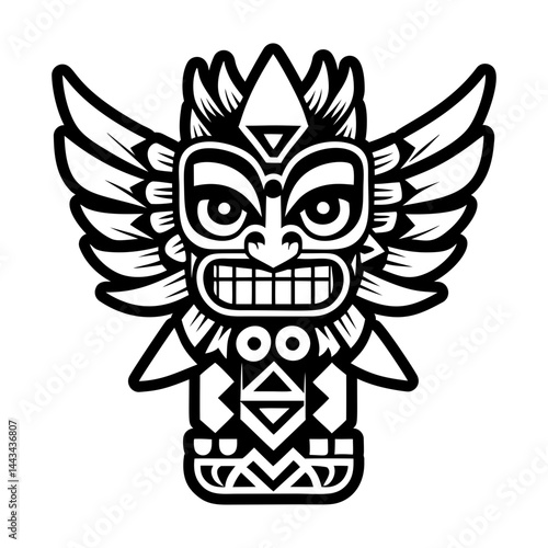 A filled style icon of totem pole symbol