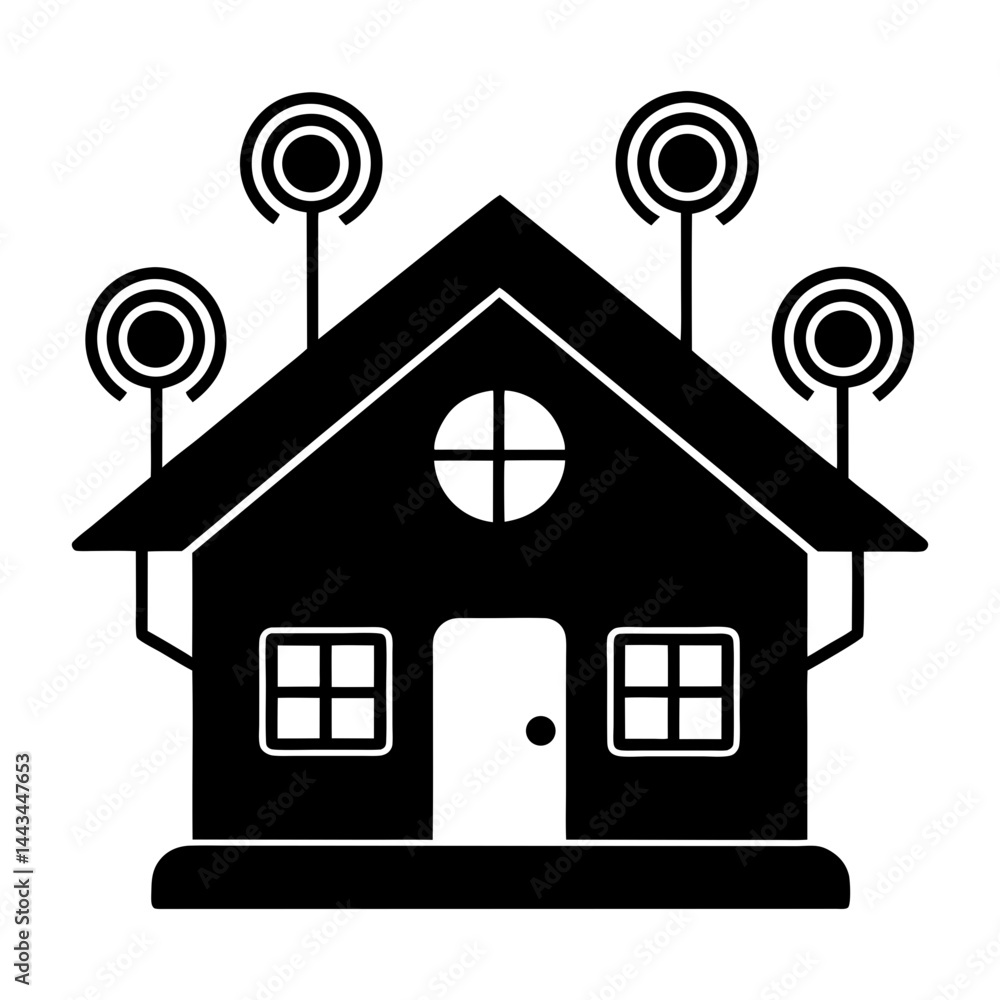 Smart Home Hub silhouette vector Smart Home Hub silhouette vector