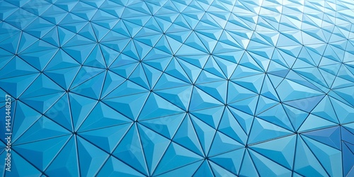 bright blue minimal mosaic triangles abstract geometric