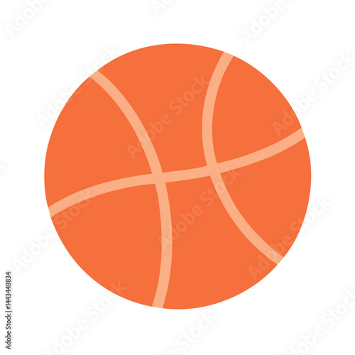 Basketball Sports Ball Icon – Athletic Game Equipment Line Symbol