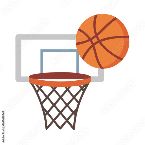 Basketball Sports Ball Icon – Athletic Game Equipment Line Symbol