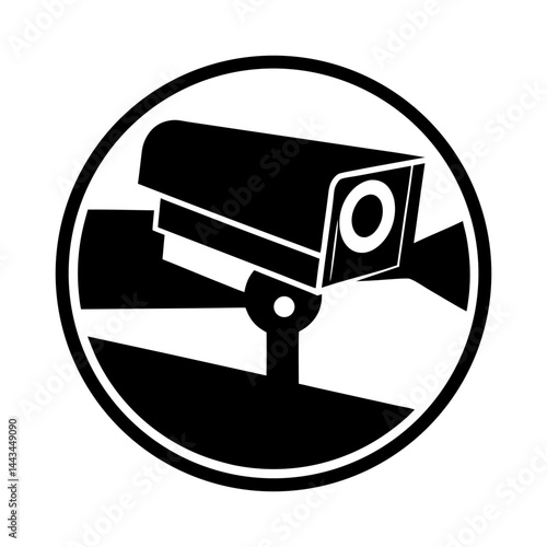 Security Camera silhouette vector