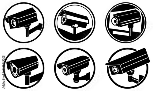 Security Camera silhouette vector