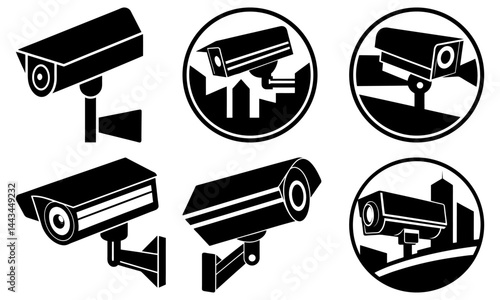 Security Camera silhouette vector