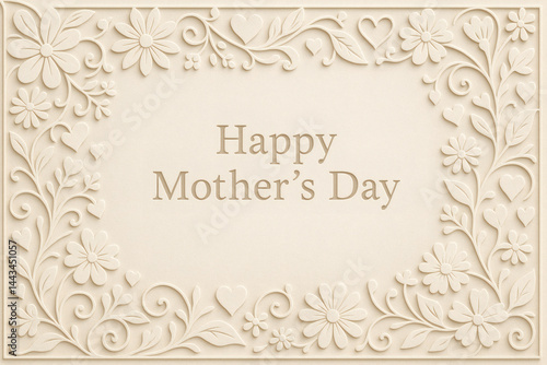 Happy mother's day floral frame card template vector design for greeting and celebration occasion design