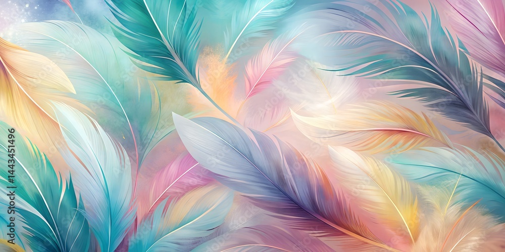 pastel colour feather abstract background pastel colour feather abstract background