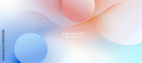 Abstract multicolor gradient background with soft shapes. Vector.

