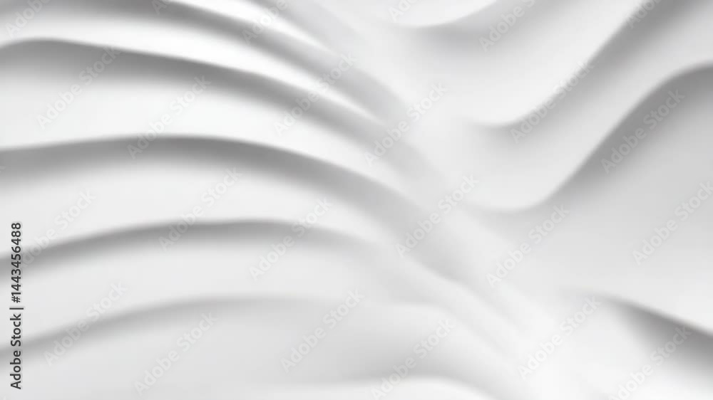 Abstract white wave background with smooth flowing lines and soft shadows create a calming and modern design element. Abstract white wave background with smooth flowing lines and soft shadows create a calming and modern design element.