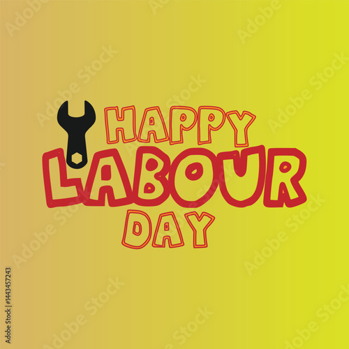 Simple Minimal International labor Day Poster design Illustration and Bold Typography
