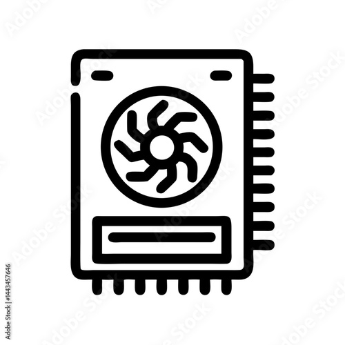 black computer fan icon clip art preview