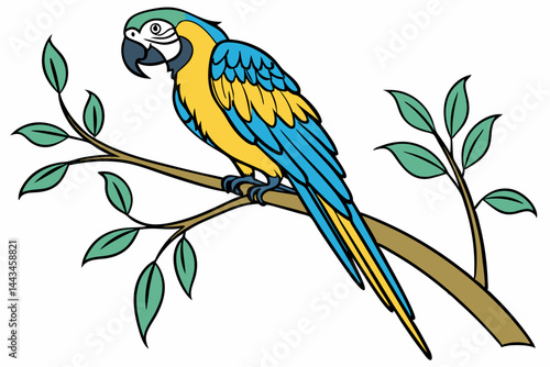 parrot on branch