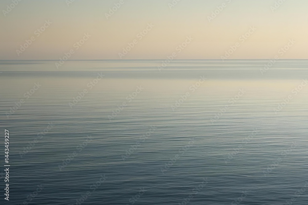 Obraz premium Close-up of calm, flat ocean surface under soft natural light