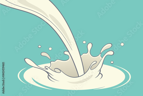 milk splash vector illustration