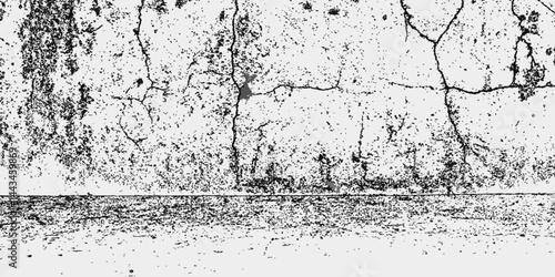 modern Texture grunge black or white of grunge cracks dust and scratches concrete distress old wall texture vector background.	