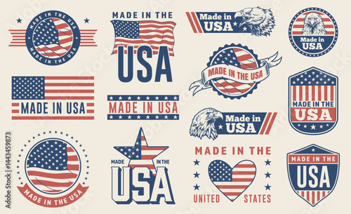 Patriotic designs featuring USA elements