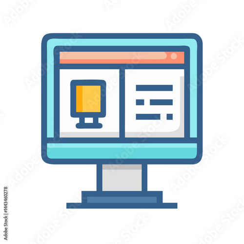 Digital Kiosk Display Screen Icon: Interactive Information Terminal & Smart Wayfinding Design