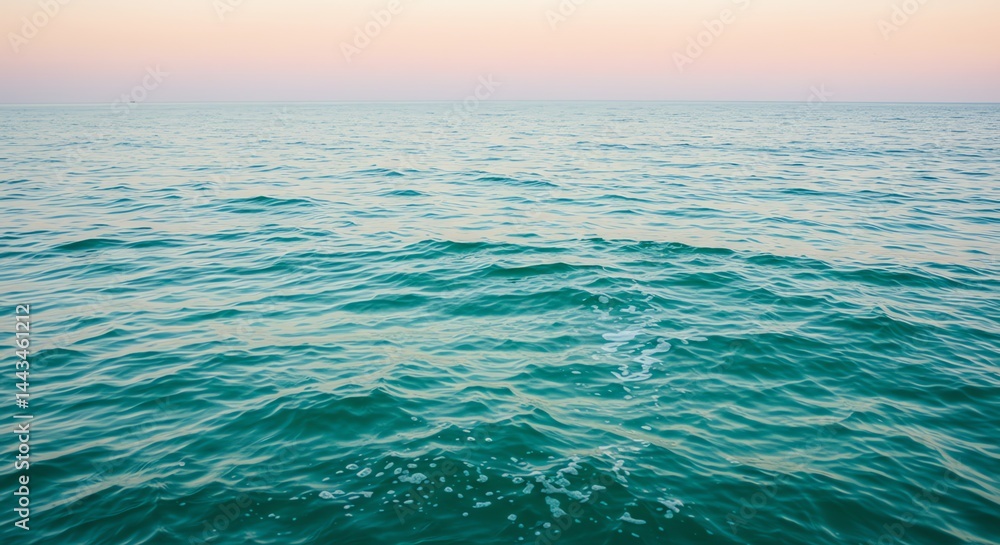 Obraz premium Calm Ocean Water with Gentle Waves at Dusk