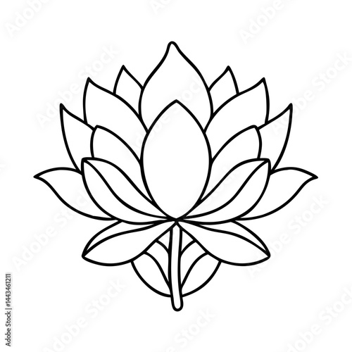 lotos icon, lotos vector illustration-simple illustration of lotos, perfect for lotos logos and icons