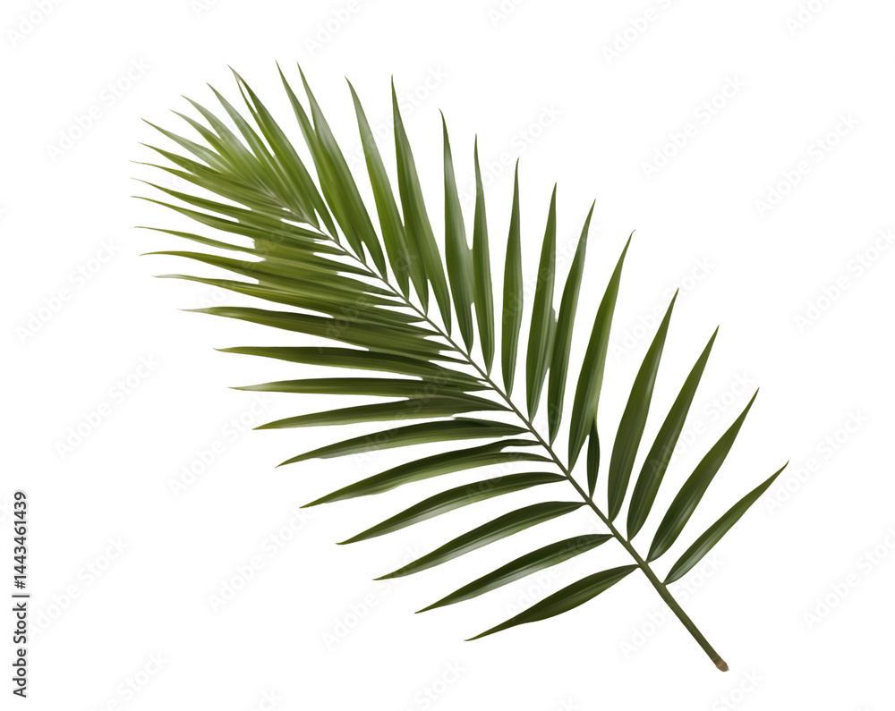Isolated Parlor Palm Leaf Displaying Elegant Veins and Soft Texture, Perfect for Tropical Designs and Botanical Illustrations on a Clean Background Isolated Parlor Palm Leaf Displaying Elegant Veins and Soft Texture, Perfect for Tropical Designs and Botanical Illustrations on a Clean Background