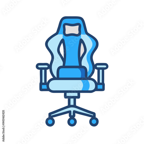 Premium Ergonomic Gaming Chair Icon: Comfort E-sports Seat & Professional Gamer Furniture Design