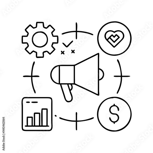 Wallpaper Mural marketing icon, marketing vector illustration-simple illustration of marketing, perfect for marketing logos and icons Torontodigital.ca