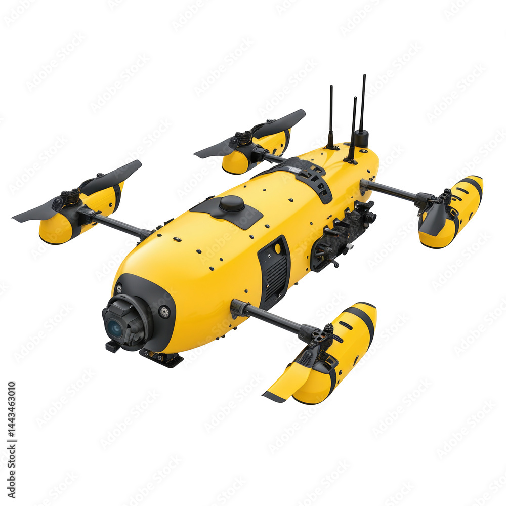 3D Underwater Drone Background Cut isolated on a transparent background 3D Underwater Drone Background Cut isolated on a transparent background