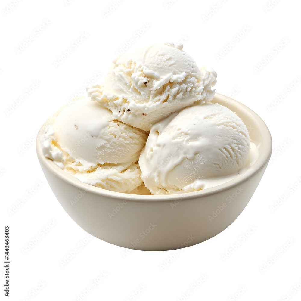 Bowl of ice cream isolated on white background Bowl of ice cream isolated on white background