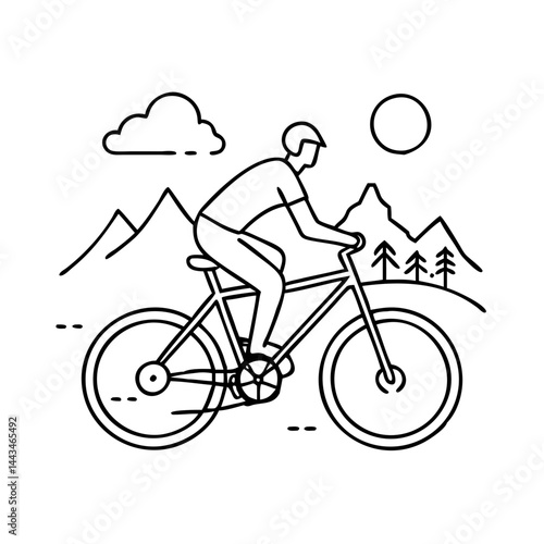 mountain bike icon, mountain bike vector illustration-simple illustration of mountain bike, perfect for mountain bike logos and icons