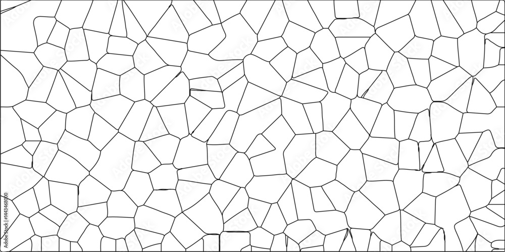 Abstract lines in black and white tone of many squares and rectangle shapes. Abstract metal grid isolated on the white background. White color Broken Stained-Glass Background with black lines. Abstract lines in black and white tone of many squares and rectangle shapes. Abstract metal grid isolated on the white background. White color Broken Stained-Glass Background with black lines.