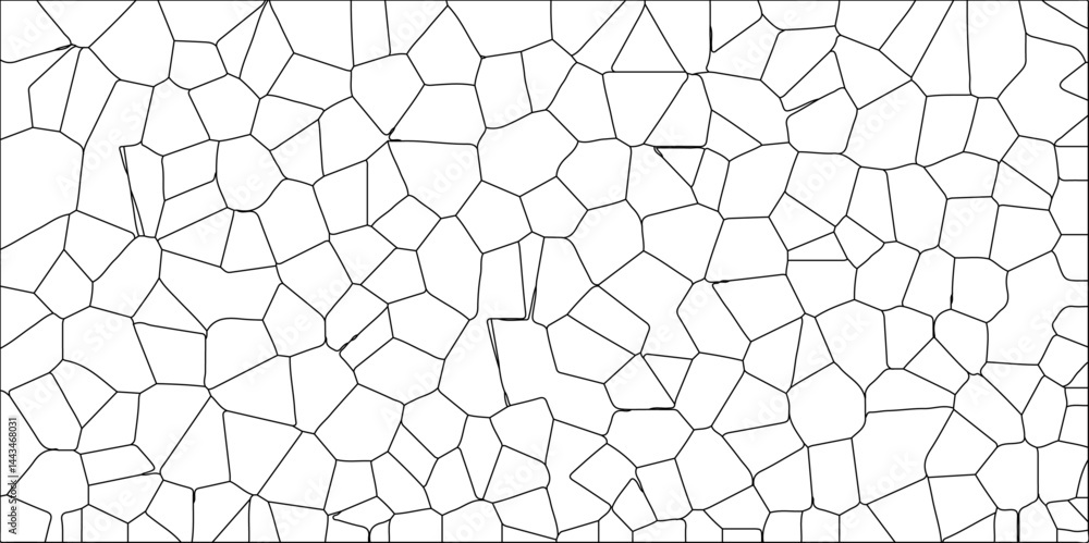 Abstract lines in black and white tone of many squares and rectangle shapes. Abstract metal grid isolated on the white background. White color Broken Stained-Glass Background with black lines. Abstract lines in black and white tone of many squares and rectangle shapes. Abstract metal grid isolated on the white background. White color Broken Stained-Glass Background with black lines.